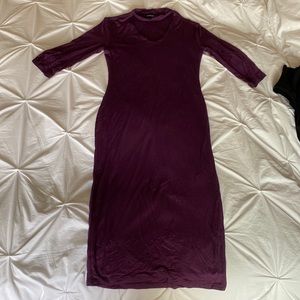 Purple midi dress